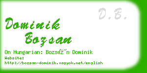 dominik bozsan business card